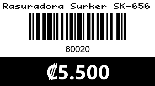 Código de barras de Rasuradora Surker SK-656. 3 en 1