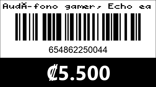 Código de barras de Audífono gamer, Echo eagle warrior.