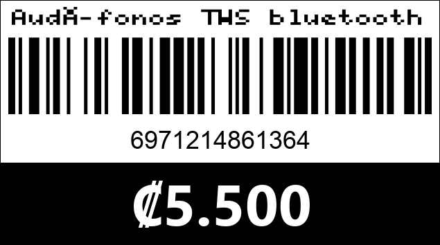 Código de barras de Audífonos TWS bluetooth. H06