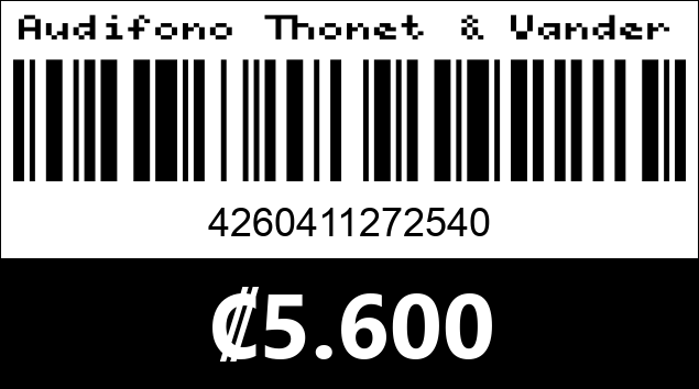 Código de barras de Audifono Thonet & Vander HK096-03660