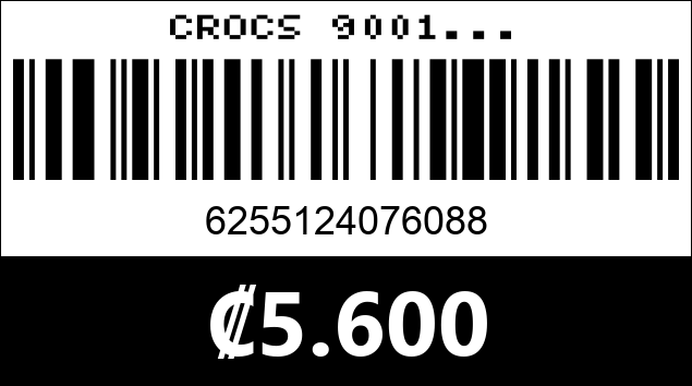 Código de barras de CROCS 9001...