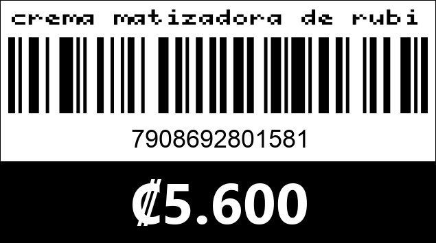 Código de barras de crema matizadora de rubios eleve