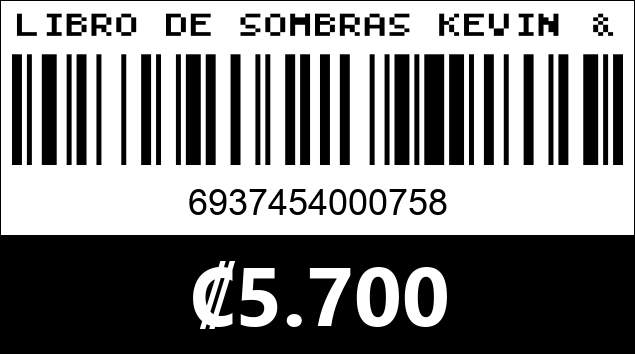Código de barras de LIBRO DE SOMBRAS KEVIN & COCO KC1200