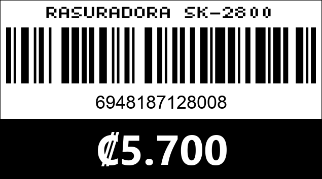 Código de barras de RASURADORA SK-2800