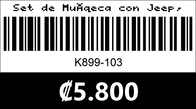 Código de barras de Set de Muñeca con Jeep, Caballo y Remolque Happy Partner