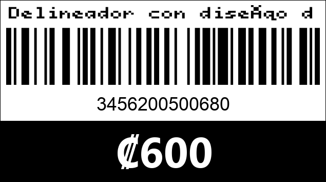 Código de barras de Delineador con diseño de sirena. 
