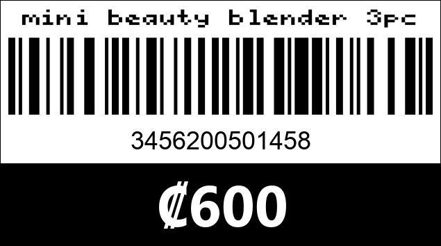 Código de barras de mini beauty blender 3pc