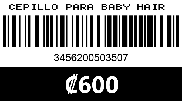 Código de barras de CEPILLO PARA BABY HAIR 