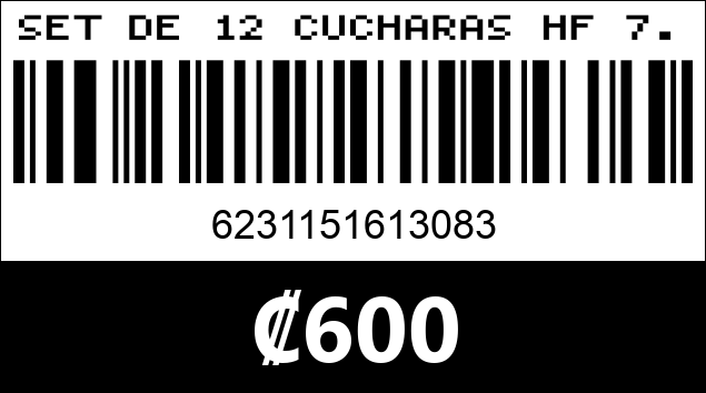 Código de barras de SET DE 12 CUCHARAS HF 7...