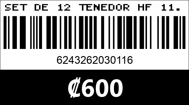 Código de barras de SET DE 12 TENEDOR HF 11...