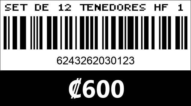 Código de barras de SET DE 12 TENEDORES HF 12...