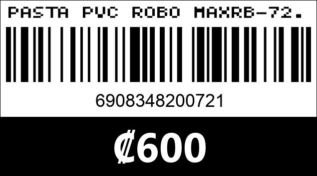 Código de barras de PASTA PVC ROBO MAXRB-72...