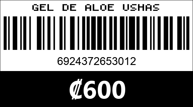 Código de barras de GEL DE ALOE USHAS