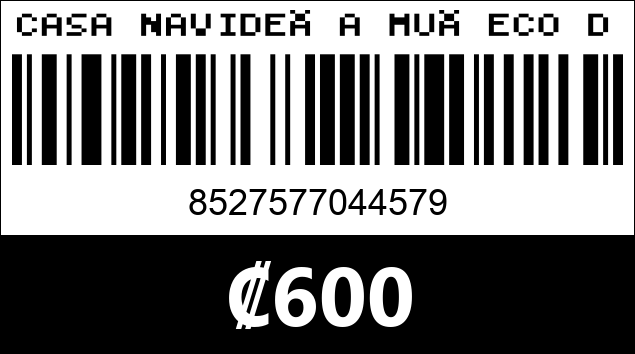 Código de barras de CASA NAVIDEÑA MUÑECO DE NIEVE Y ARBOL 04457