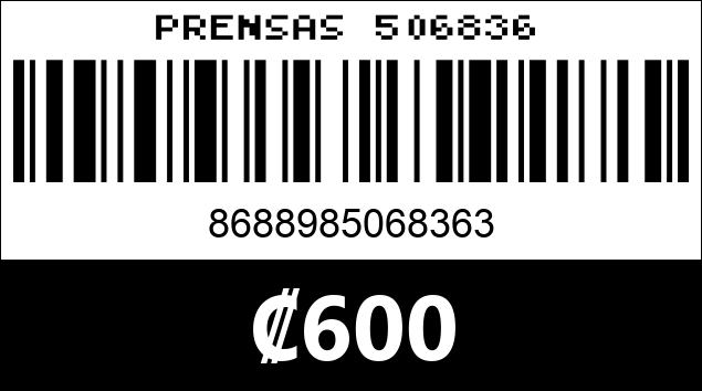 Código de barras de PRENSAS 506836