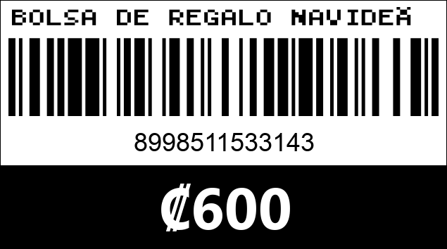 Código de barras de BOLSA DE REGALO NAVIDEÑA SANTA VARIOS 51153-314