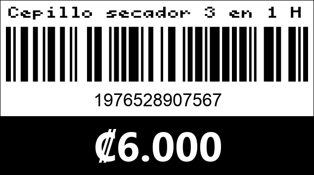 Código de barras de Cepillo secador 3 en 1 Hair dryer.