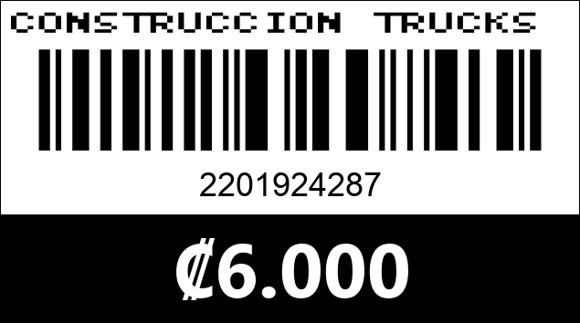 Código de barras de CONSTRUCCION TRUCKS 
