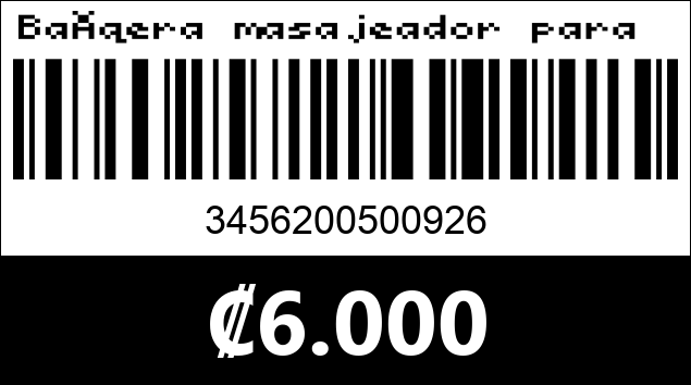 Código de barras de Bañera masajeador para pies.