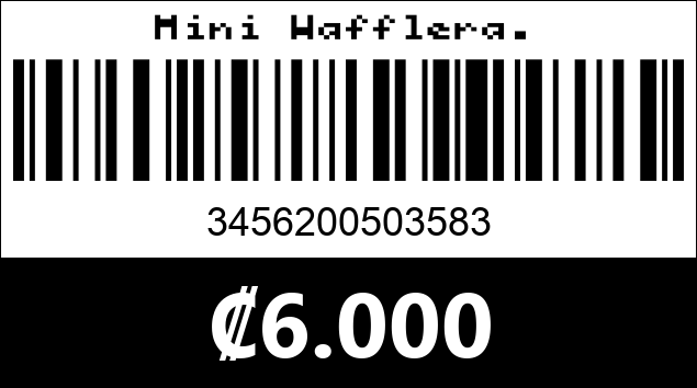 Código de barras de Mini Wafflera.