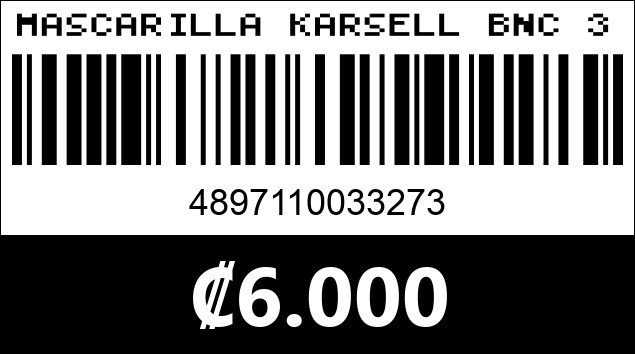 Código de barras de MASCARILLA KARSELL BNC 3273