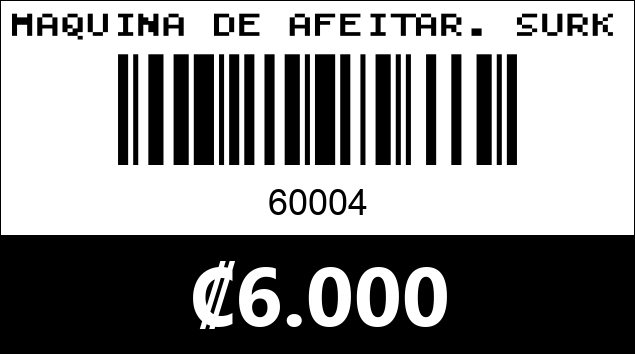 Código de barras de MAQUINA DE AFEITAR. SURKER SK-652. COD. 60004
