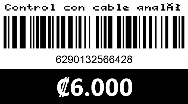 Código de barras de Control con cable analógico.