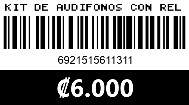 Código de barras de KIT DE AUDIFONOS CON RELOJ DISEÑO LABUBU. TWS-K63A