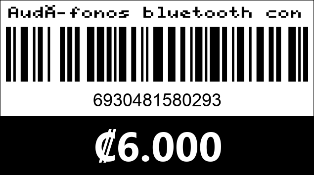 Código de barras de Audífonos bluetooth con orejas. WL-J26. Verde.