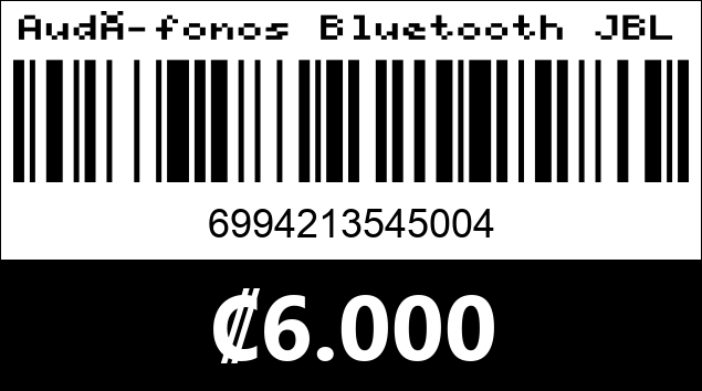 Código de barras de Audífonos Bluetooth JBL E500BT