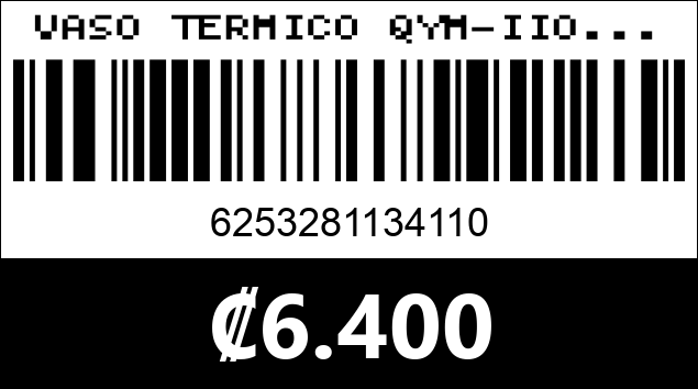 Código de barras de VASO TERMICO QYM-IIO...