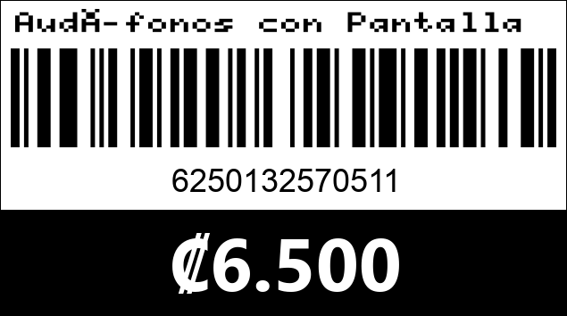 Código de barras de Audífonos con Pantalla V10Pro / A9 PRO