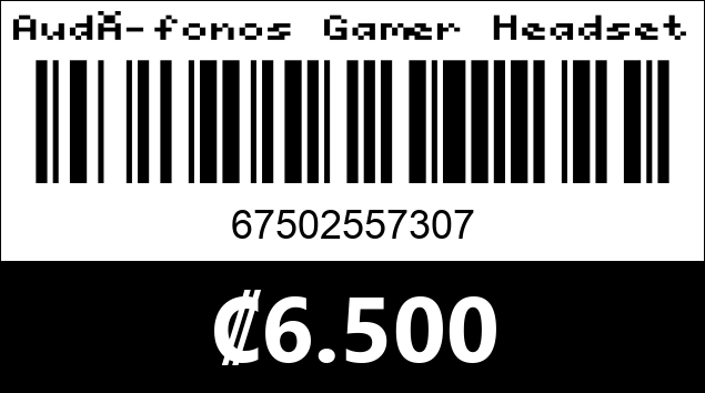 Código de barras de Audífonos Gamer Headset X-LION HP-650