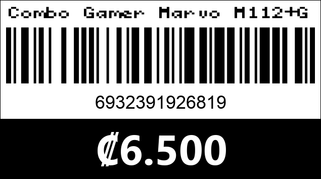 Código de barras de Combo Gamer Marvo M112+G46