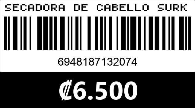 Código de barras de SECADORA DE CABELLO SURKER SK-3207