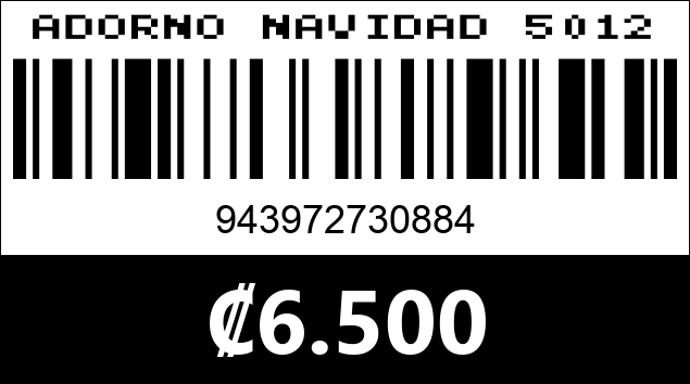 Código de barras de ADORNO NAVIDAD 5012