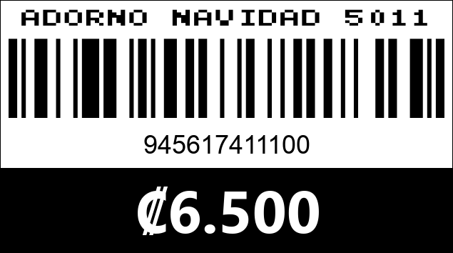 Código de barras de ADORNO NAVIDAD 5011