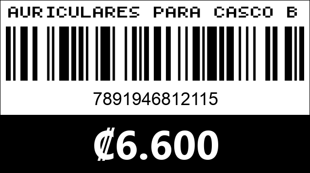 Código de barras de AURICULARES PARA CASCO BT8