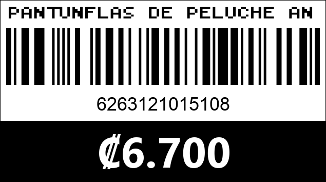 Código de barras de PANTUNFLAS DE PELUCHE ANIMADAS HX801-2...