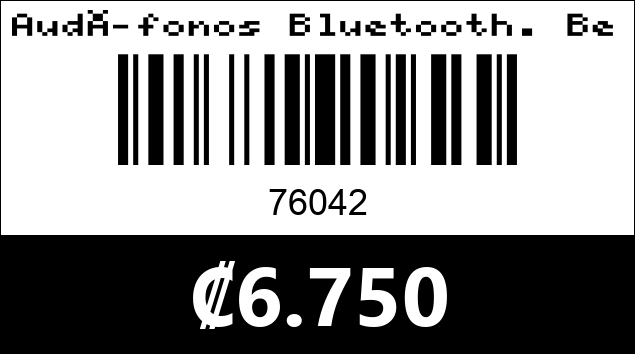 Código de barras de Audífonos Bluetooth. Beatsaudio,  