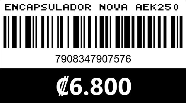 Código de barras de ENCAPSULADOR NOVA AEK25023001C USB-A 3.0 A SATA 5GBPS COMP