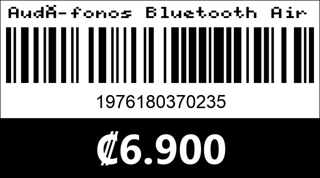 Código de barras de Audífonos Bluetooth Airpods Pro 3, 1.1