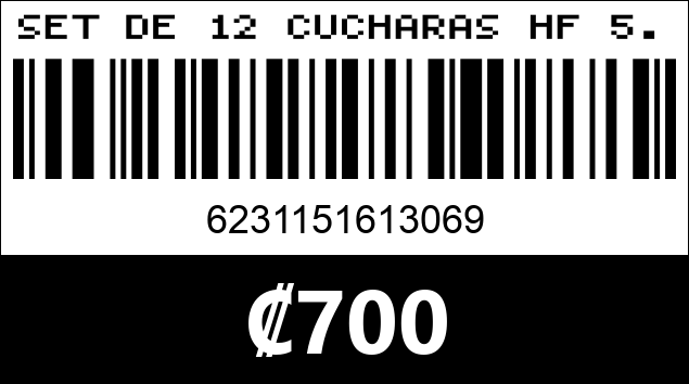 Código de barras de SET DE 12 CUCHARAS HF 5...