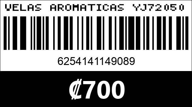 Código de barras de VELAS AROMATICAS YJ720508...