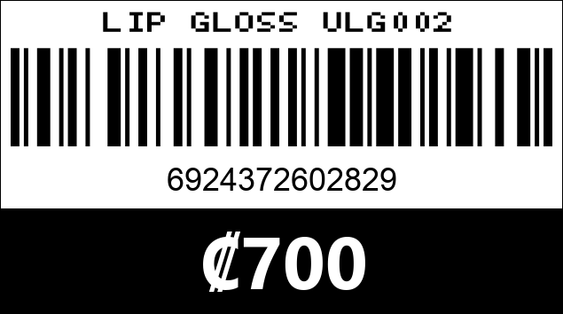 Código de barras de LIP GLOSS ULG002