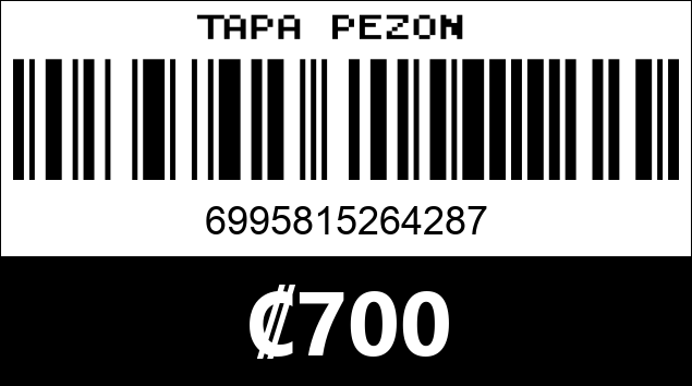 Código de barras de TAPA PEZON 