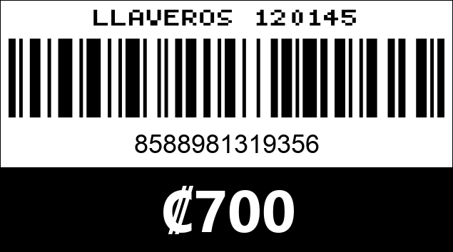 Código de barras de LLAVEROS 120145