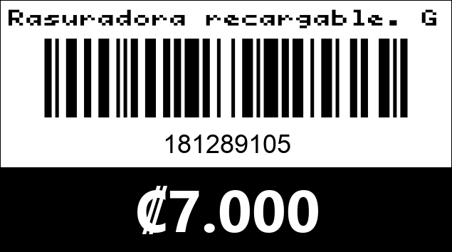Código de barras de Rasuradora recargable. Gevey 665 gv-667