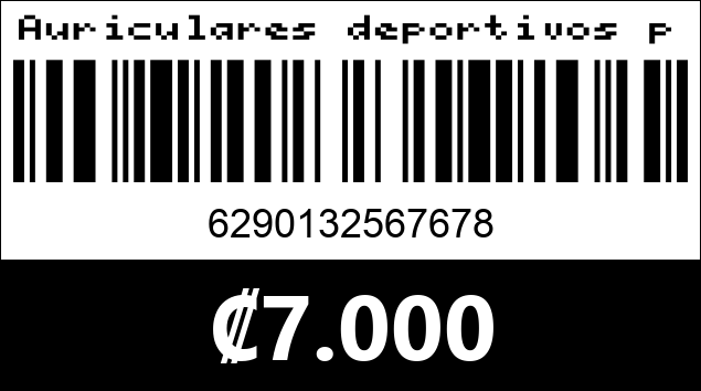 Código de barras de Auriculares deportivos para casco.