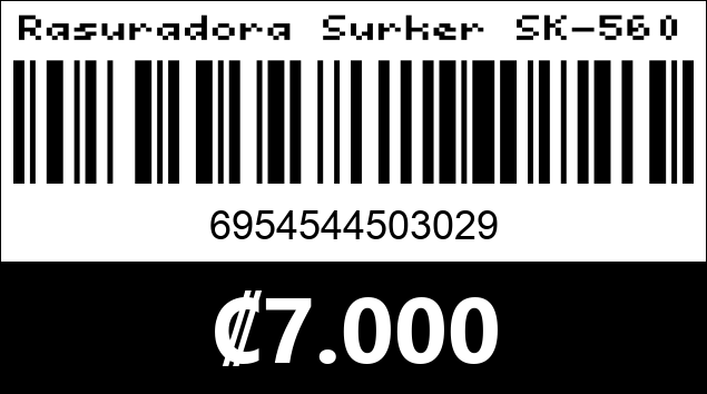 Código de barras de Rasuradora Surker SK-5602 